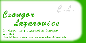 csongor lazarovics business card